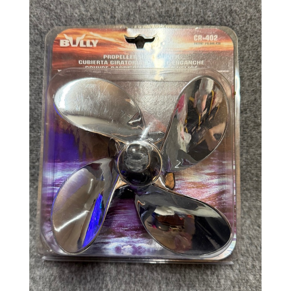 Bully Propeller Hitch Cover Chrome Rotating 4-Blade CR-402 for 1.25 and 2 Inch